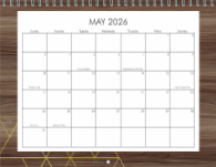 2026, Rustic Geo Woodgrain