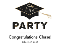 (24 x 18) Lets Party Grad Hat