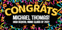 (72 x 36) CONGRATS Balloons