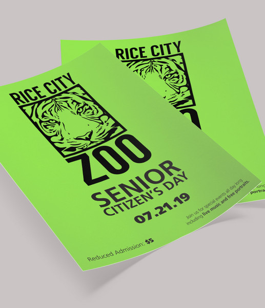 black and white flyer