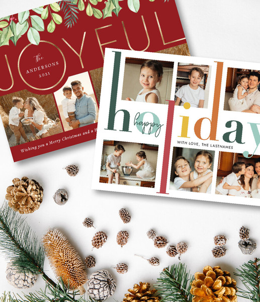 Flat Holiday Photo Card
