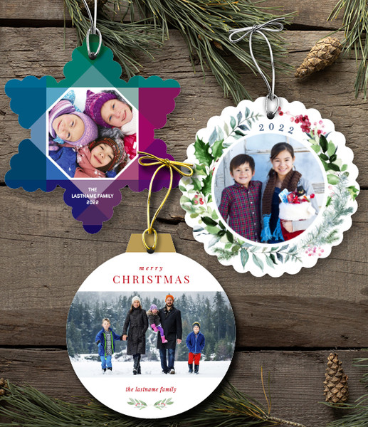 hanging holiday christmas ornament cards