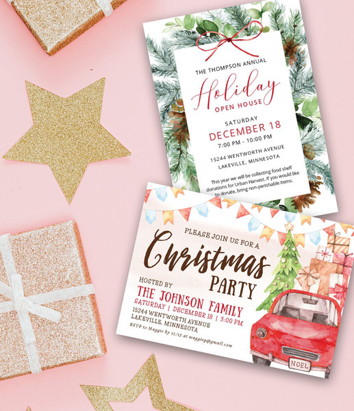 Holiday Part Invitations