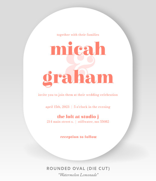 Rounded Oval Die Cut Shape