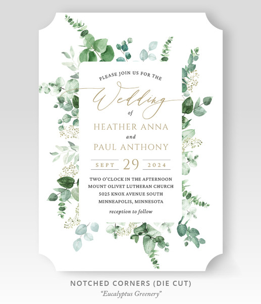 Notched Corners Die Cut Shape