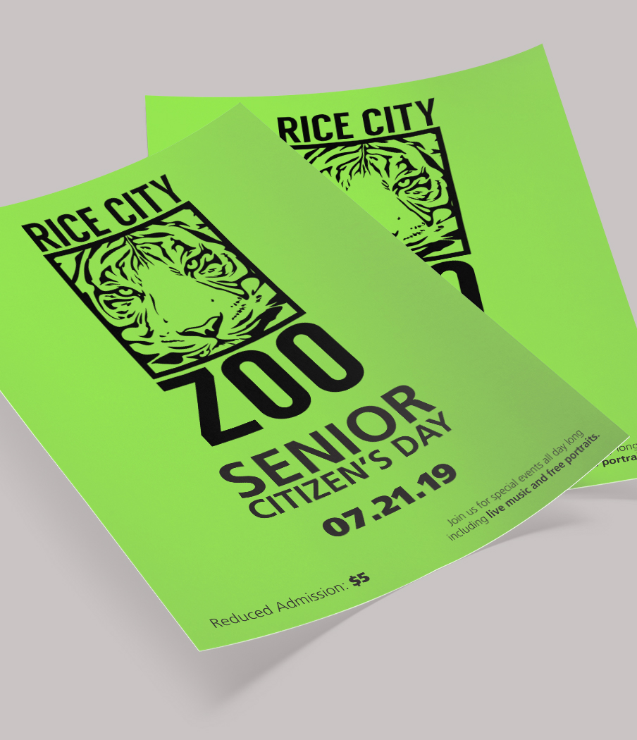 Black Ink Printing black and white flyer