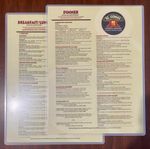 Menus (laminated) 2