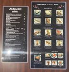 Menus (laminated) 5
