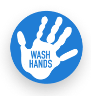 2" x 2" Decal (Wash hands)