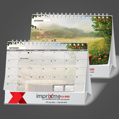 Imprimerie Calendrier de bureau de premium persoCalendrier de bureau de premium personnalisé aux couleurs de votre entreprise