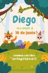 invitación 9x14cm mod 1 Una cara