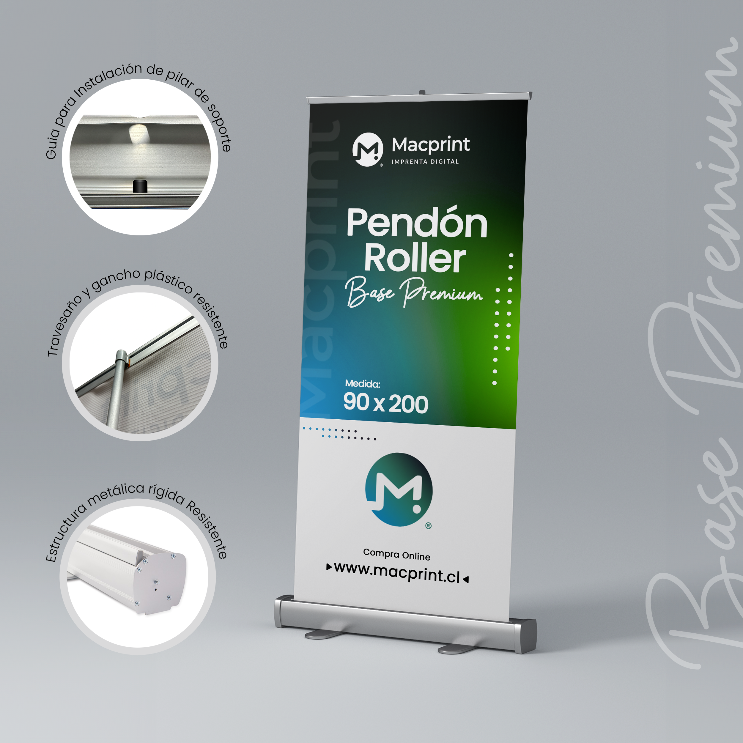 Pendón Roller Premium 90x200