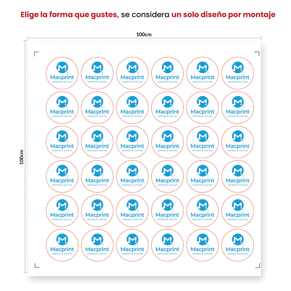Sticker MT2 Troquelado Tinta Blanca