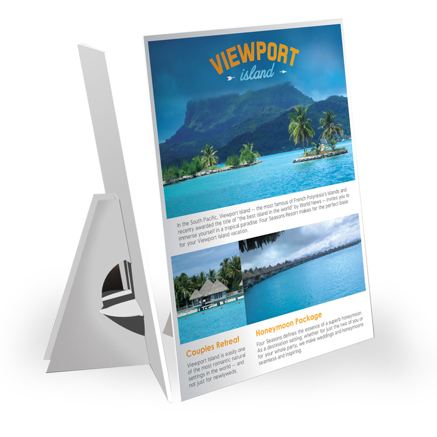 PVC Counter Cards with Easel Backs