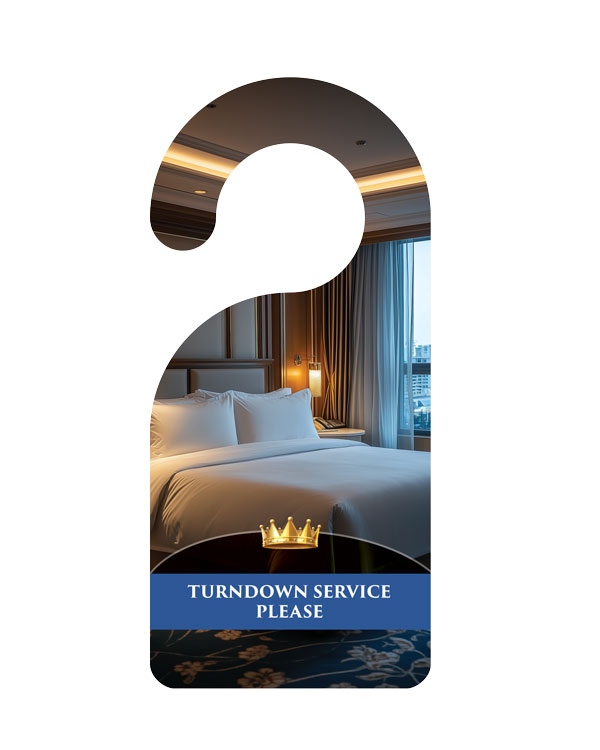 4" x 9" Gloss White Unisub Sublimated FRP 2-Sided Door Hanger