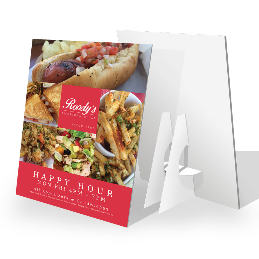 Foam Core Counter Cards with Easel Backs