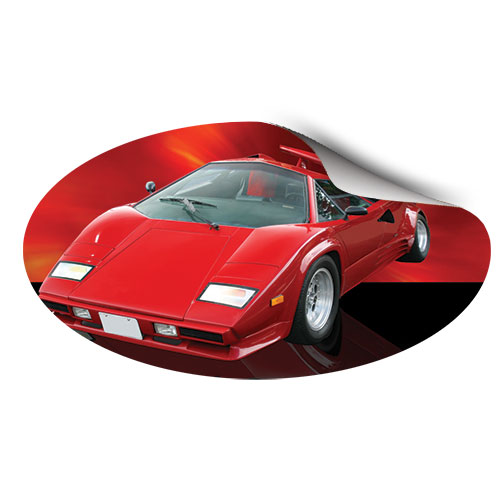 Oval Stickers with UV Coating