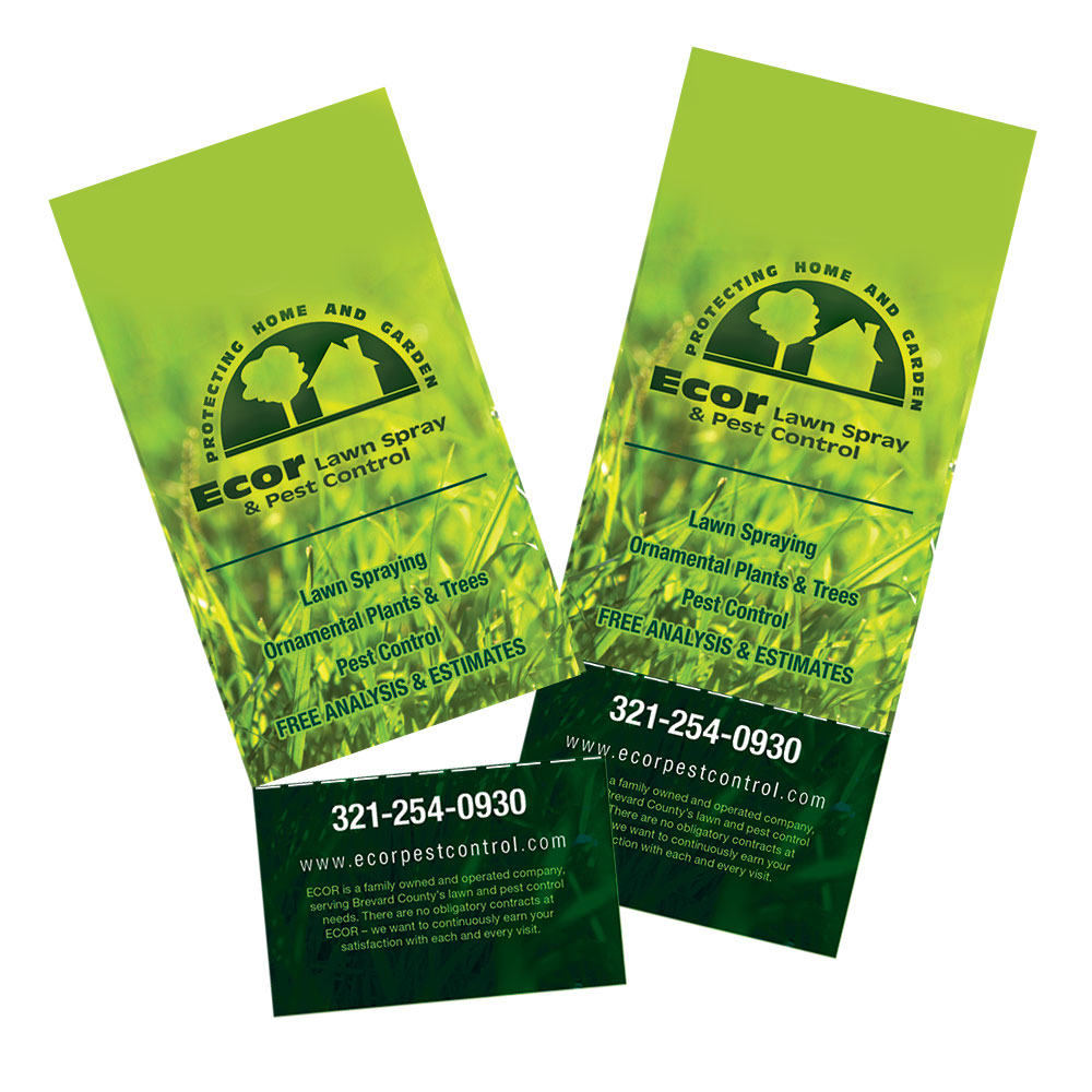 Postcards with tear-off perforation with UV