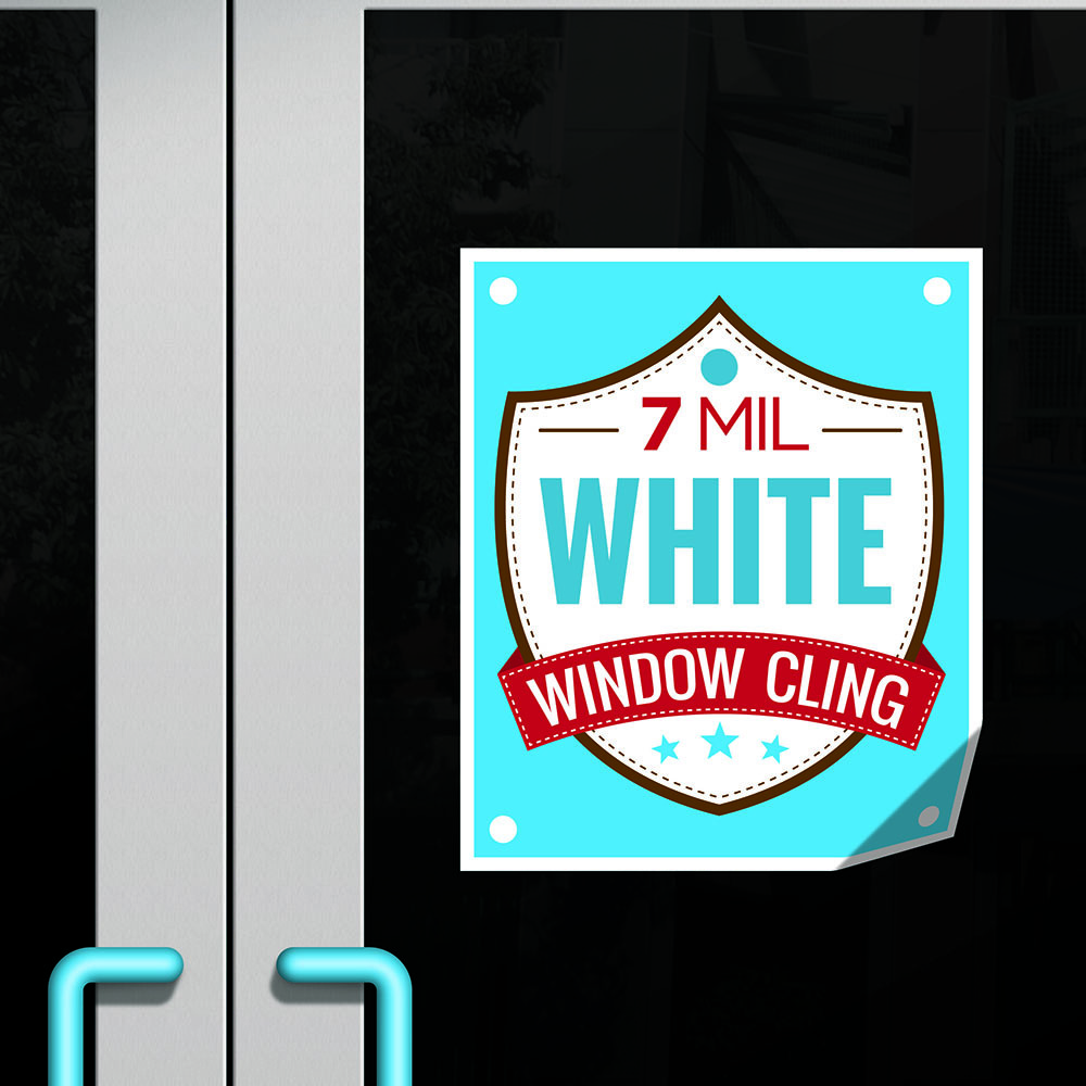 White Window Clings (Custom Size)