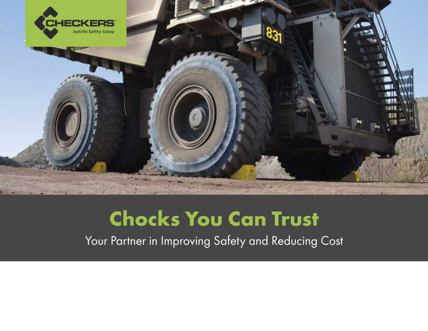 Wheel chock product brochure