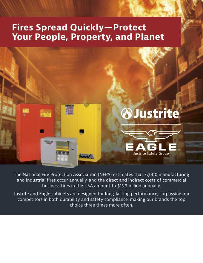 Flammable cabinet sales brochure