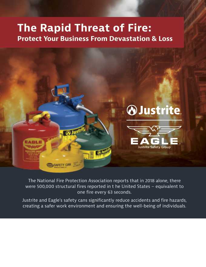 Flammable safety can brochure