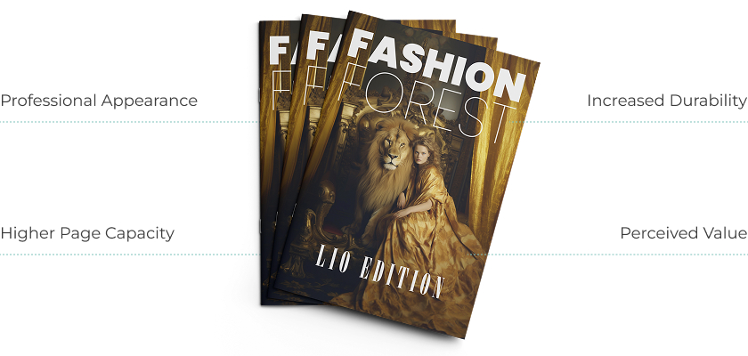 Custom perfect bound catalog printing options