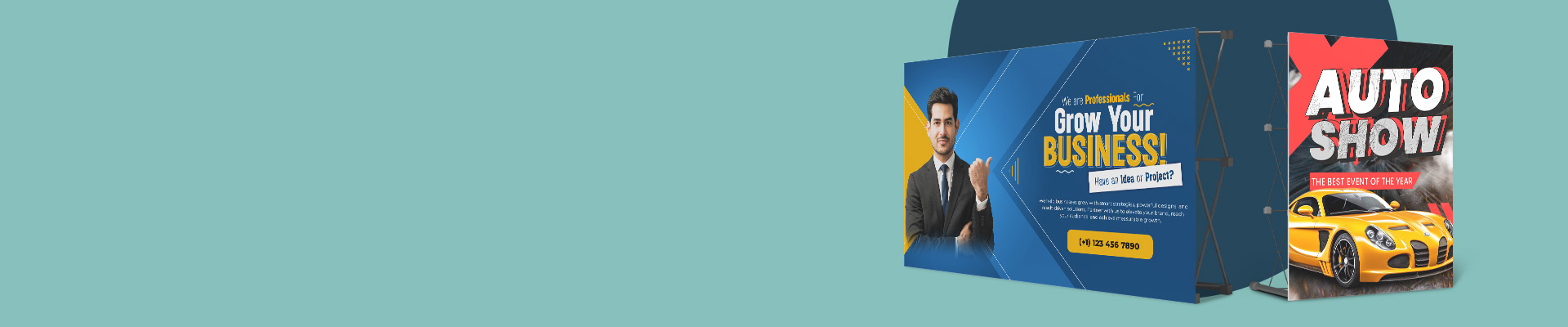 Fabric Pop-Ups Banner