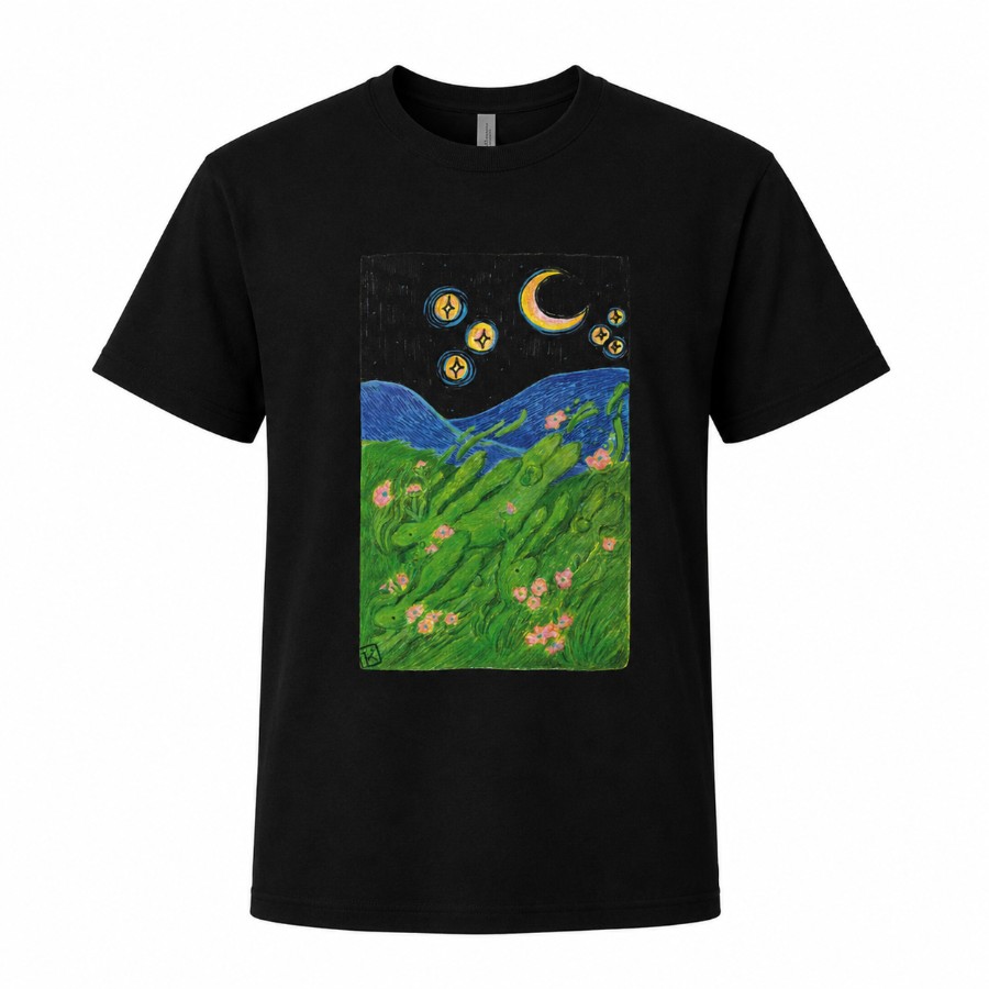 Polera negra “Valle encantado”