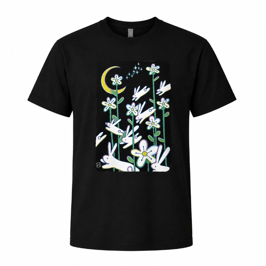 Polera negra “Jardín de Luna”