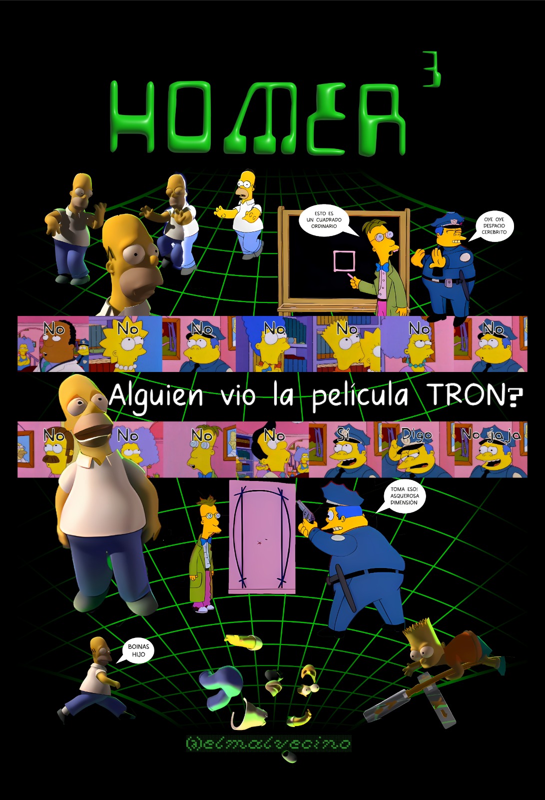 Lámina “Homero al cubo”