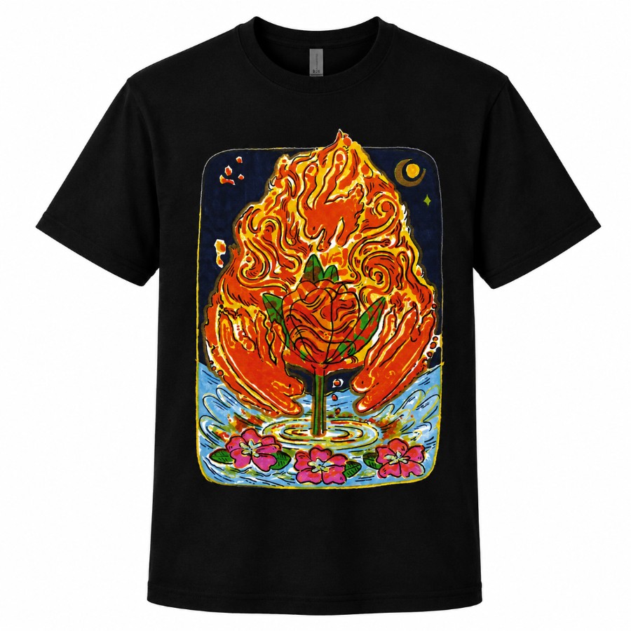 Polera negra “Fuego Interior”
