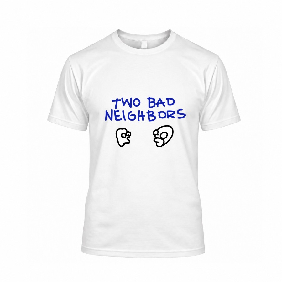 Polera blanca “Mal vecino”
