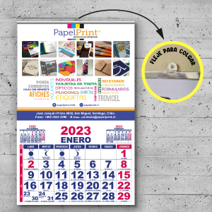 Calendario Muro con Lamina y Taco Mensual