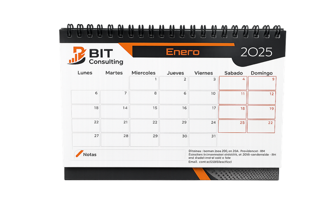Calendario PREMIUM Escritorio Anillado 20 X 12 cm