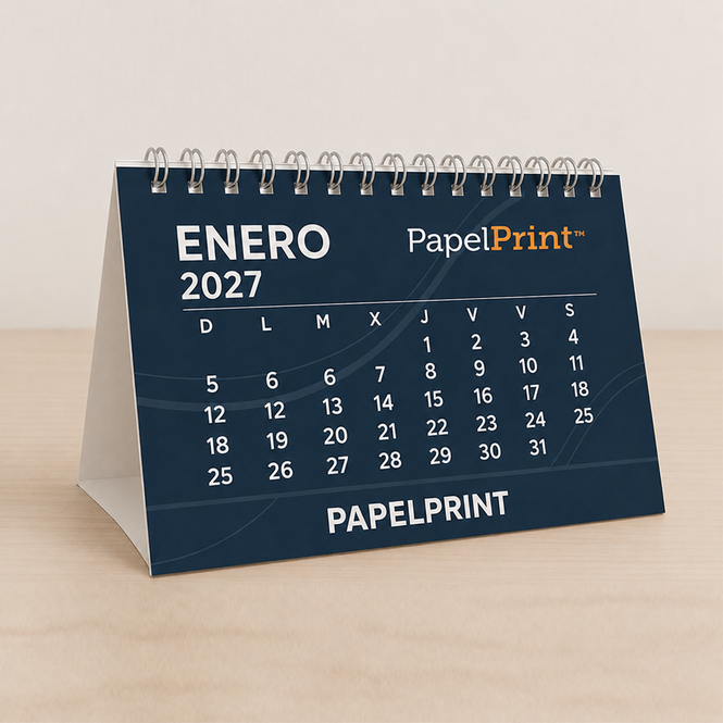 Calendario Escritorio Anillado Horizontal 20 X 12 cm