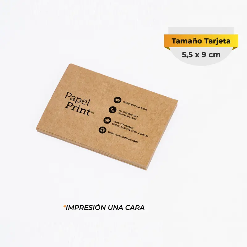 Tarjetas de Presentacion en Papel Kraft
