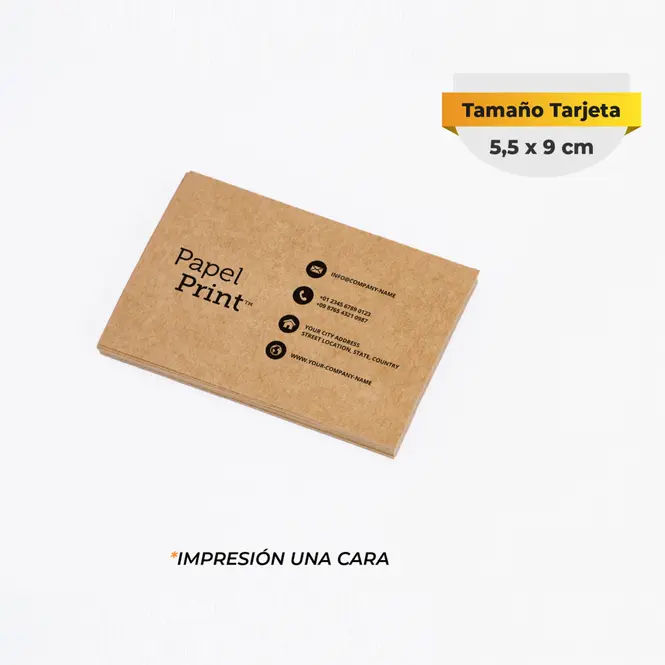 Tarjetas de Presentacion en Papel Kraft