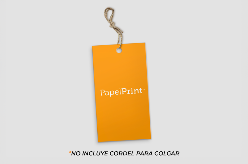 Hang tag de 5,5 cm x 9  cm Corte Recto 3