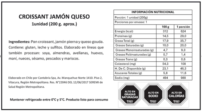 Etiq Informe Nutricional 10 x 6 cm 1
