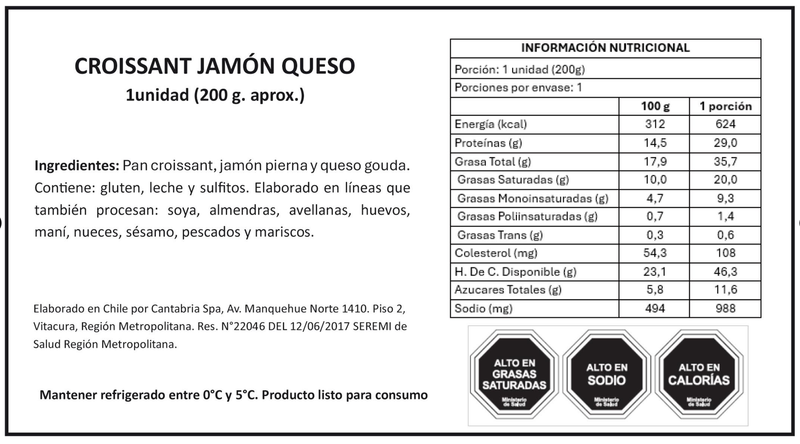 Etiq Informe Nutricional 5 x 3 cm 1