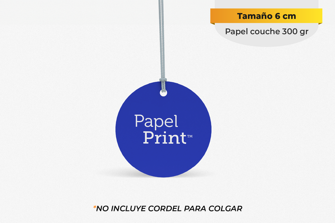 Hang tag Circulares de 6 cm 1