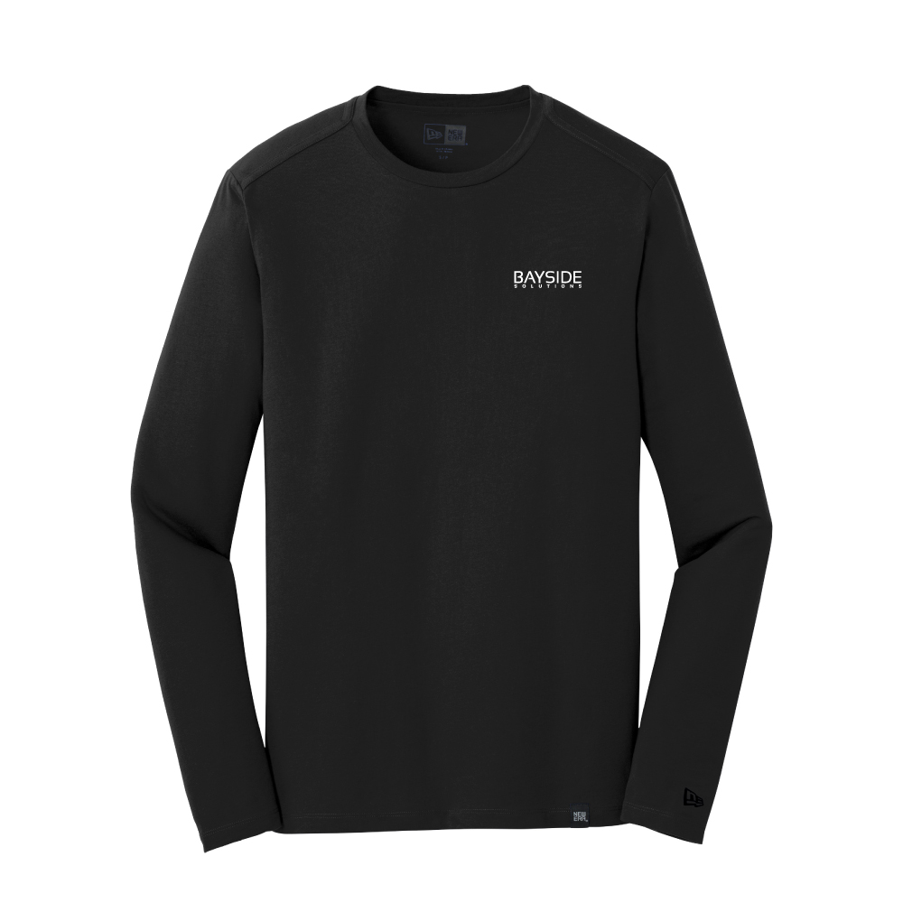 Bayside New Era Heritage Blend Long Sleeve Crew Tee - FREE 1