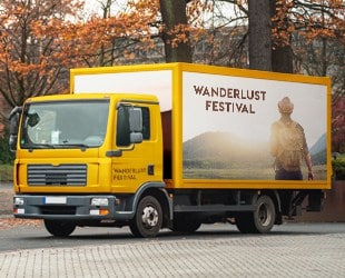 Truck wraps cover the entire truck with your design and logo!