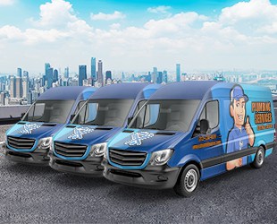 Fleet wraps will cover all your vehicles to help brand your business!