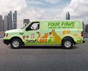 Custom van wraps printed in full color