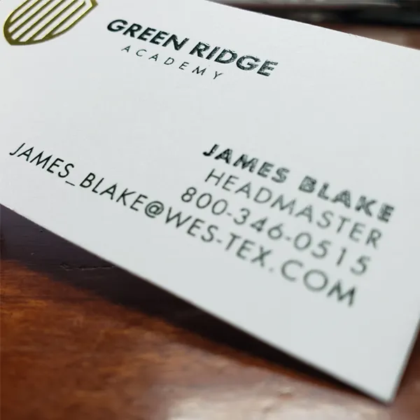 Spot Color Raised Ink Business Cards