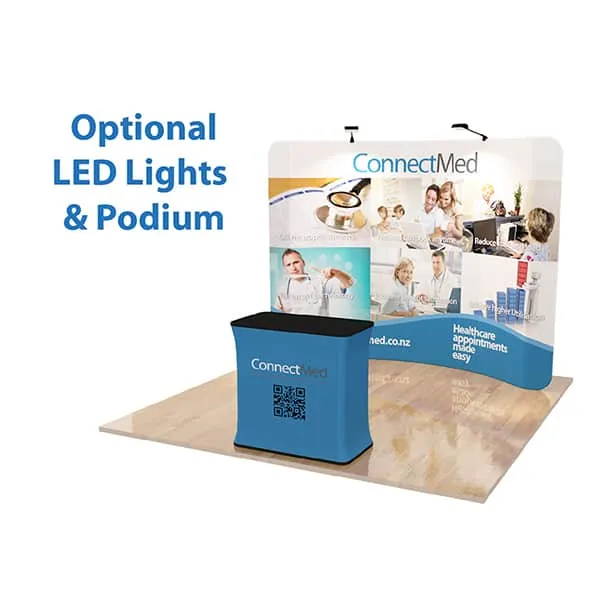 10 ft Curve Tension Fabric Display 6