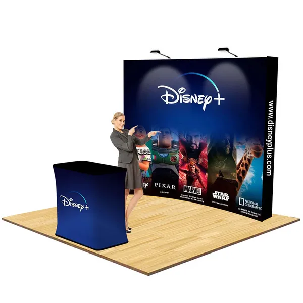 10 ft Curve Velcro Pop Up Display 1
