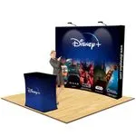 10 ft Curve Velcro Pop Up Display 1